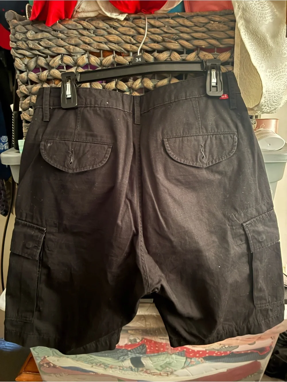 Signature by Levi Strauss Men's Black Cargo Shorts